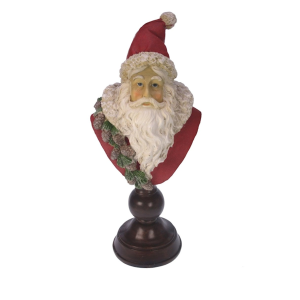 kerstman buste op voet